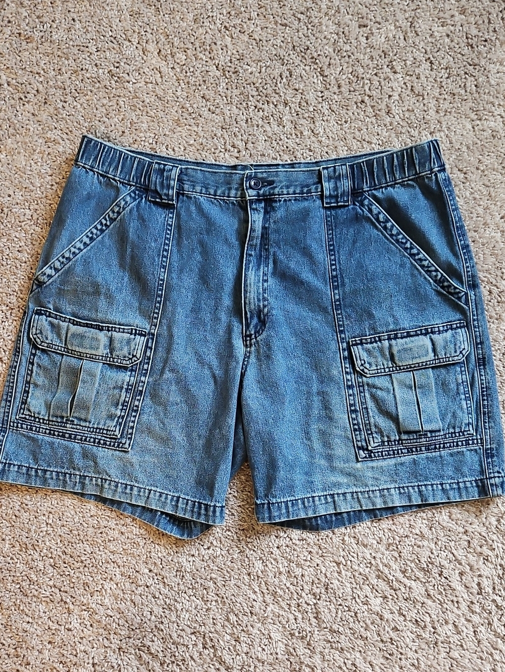 Men's Denim Cargo Shorts Y2K style